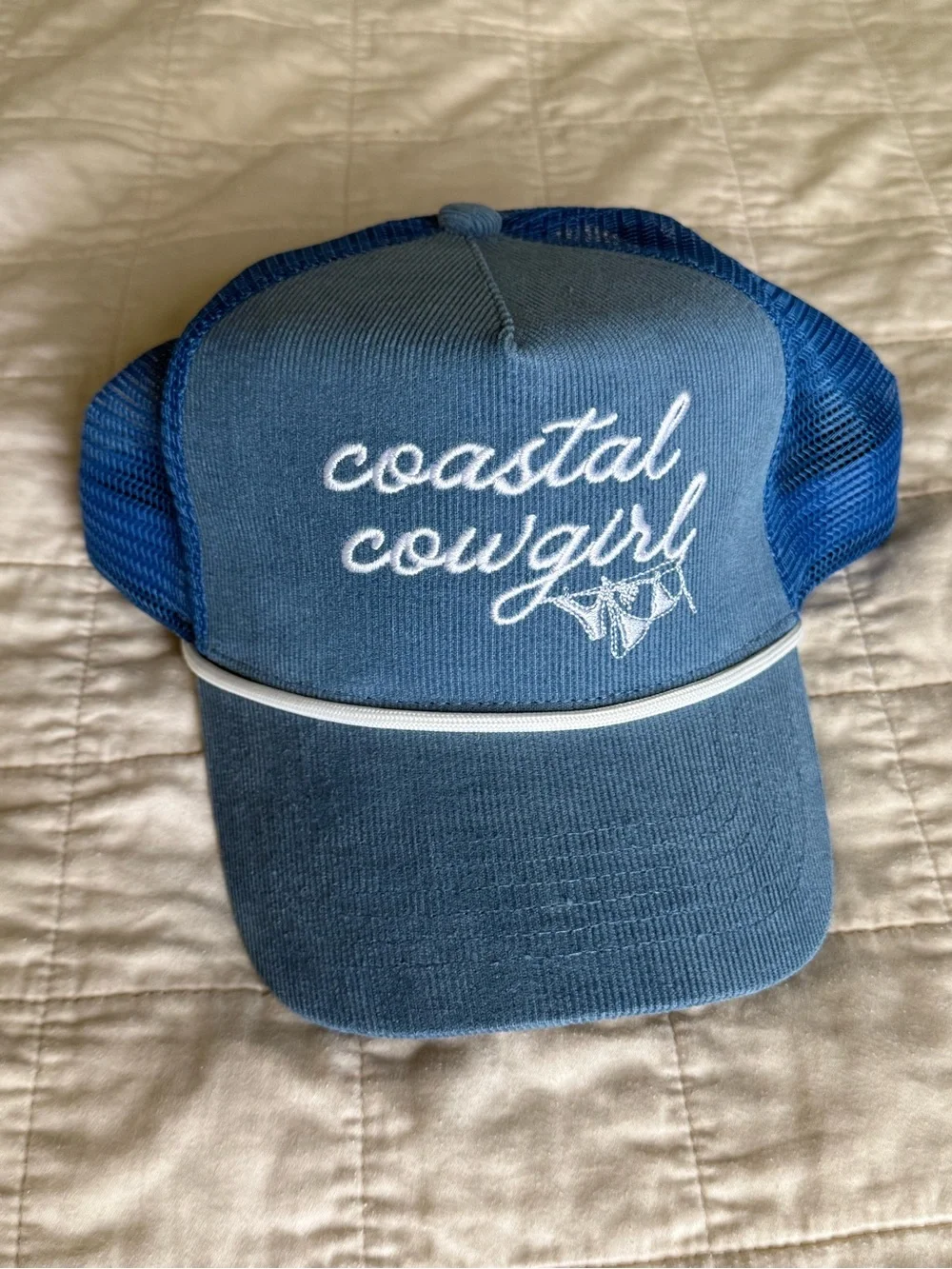 Coastal Cowgirl Blue Trucker Hat